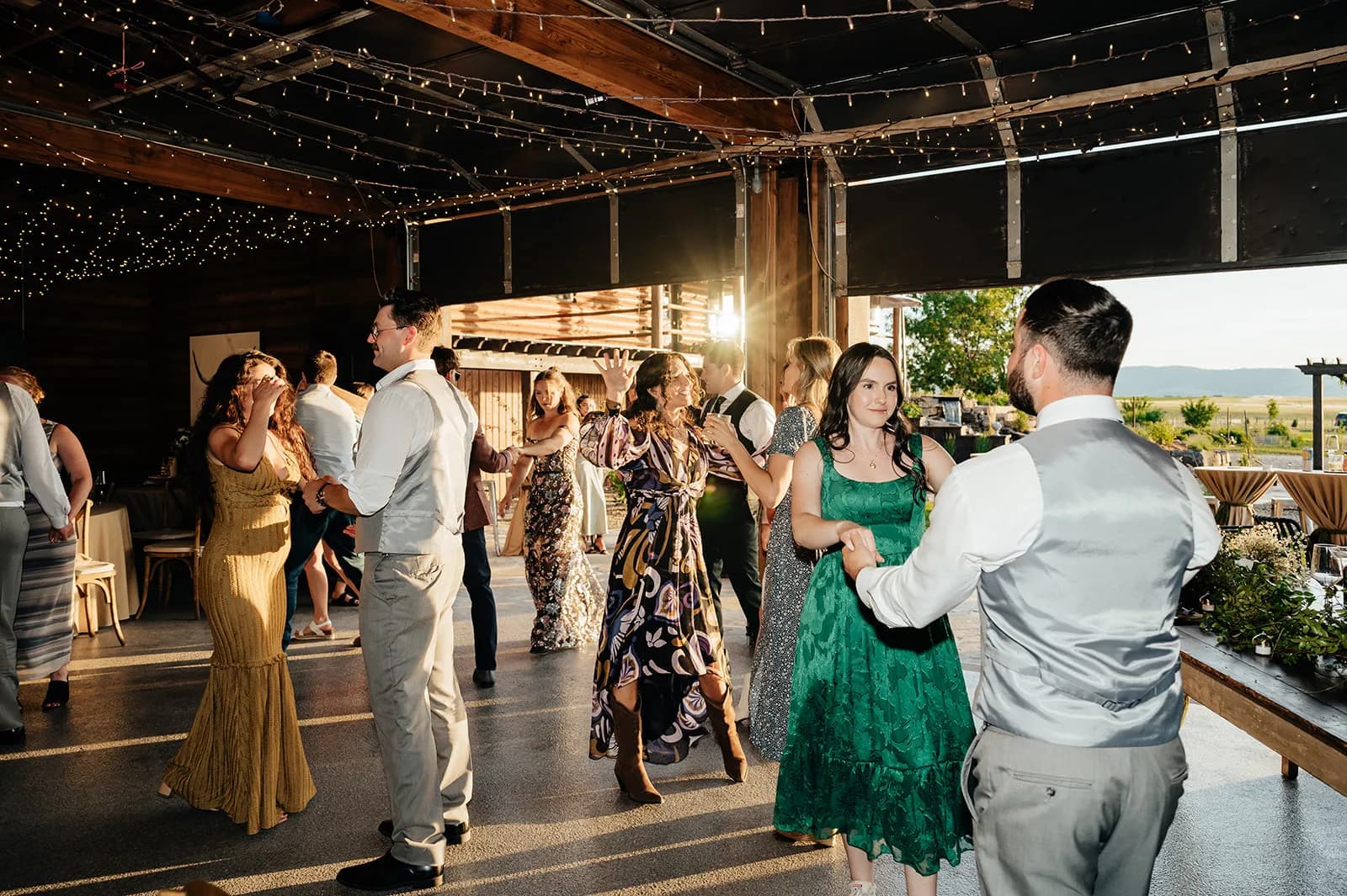 Guests dancing in Event Lodge